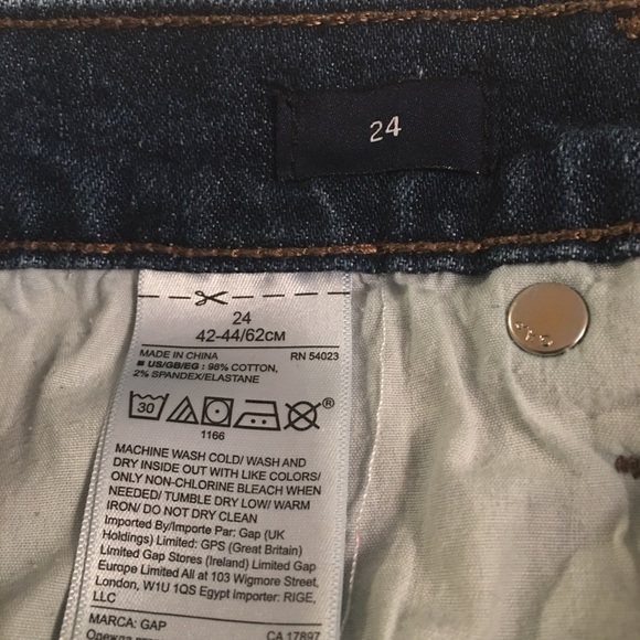 GAP Denim Shorts Raw Edge Cuffed High Rise - Picture 4 of 5
